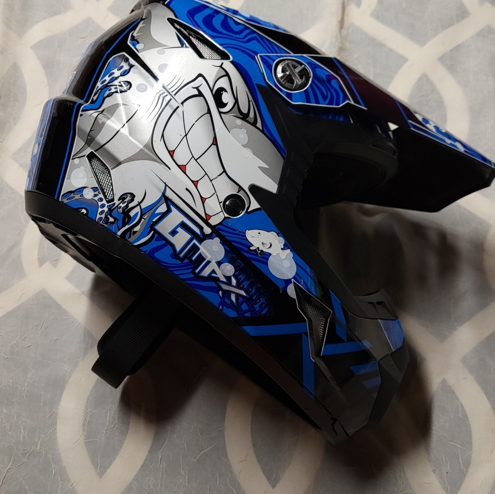 Blue and black